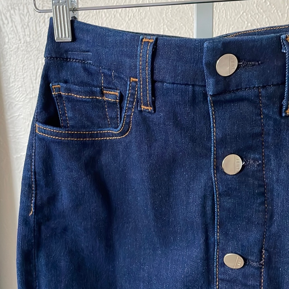 Gen7 for all mankind button down dark wash denim pencil skirt - Picture 3 of 11